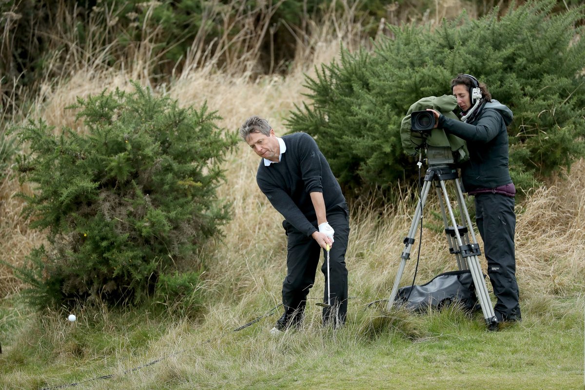 DPWorldTour's tweet photo. The time Hugh Grant shanked one right in front of a camera 🎥 https://t.co/5Q32sE7Bde
