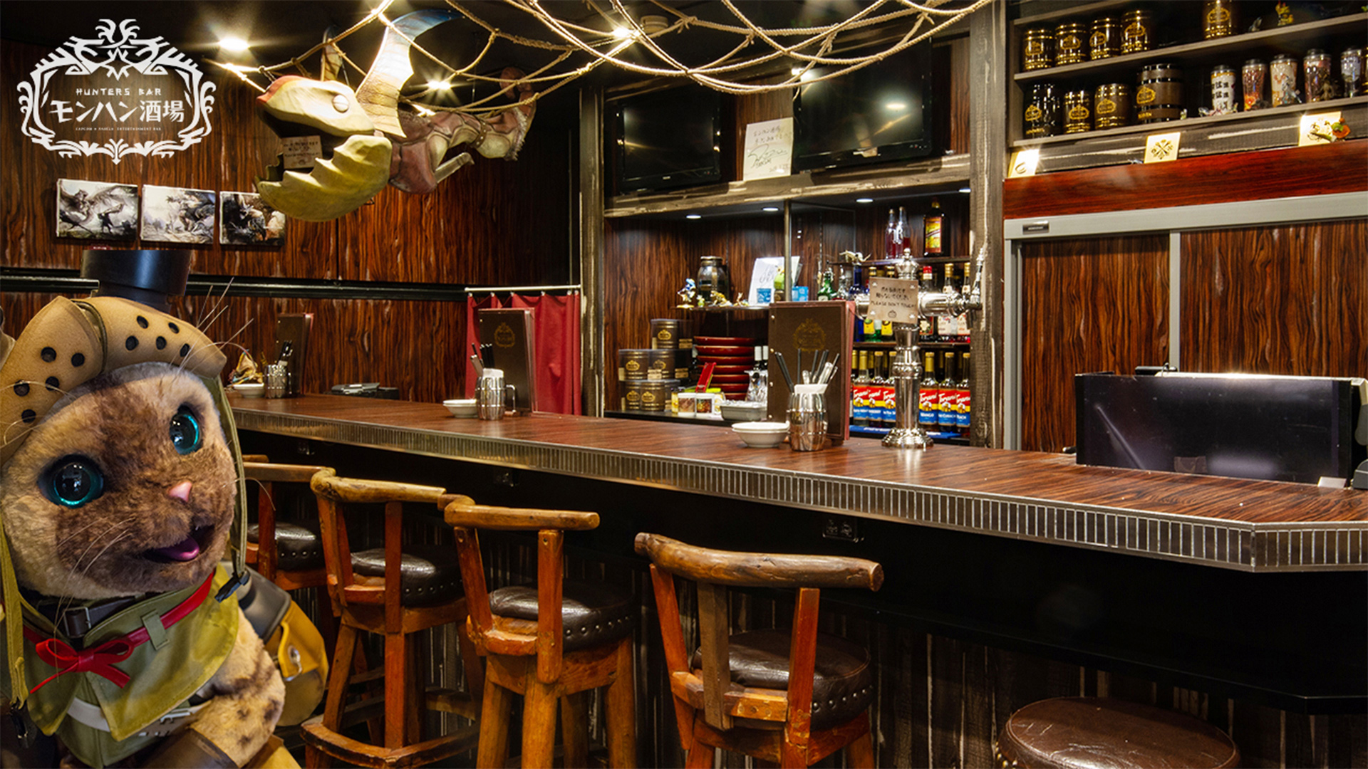 公式 モンハン酒場 ご自宅で狩猟中のハンター様へ Web会議やビデオチャットのお供にお使いいただける モンハン酒場 の背景画像をご用意しました ご自宅にて 一飲み行こうぜっ モンハン酒場 バーチャル背景