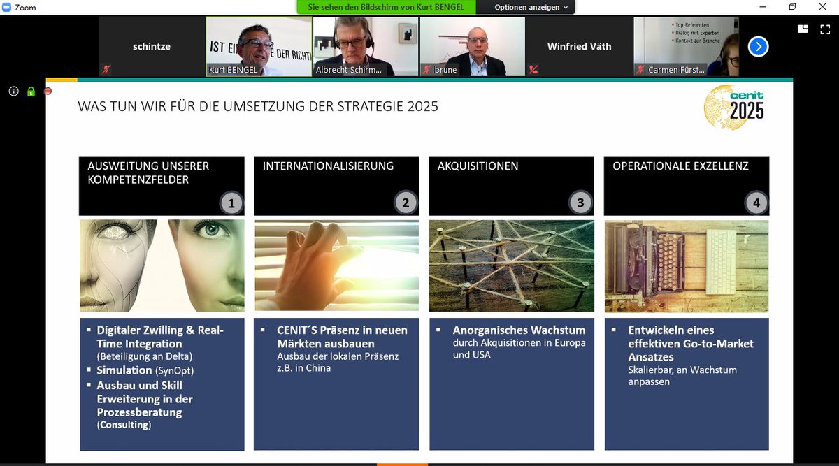 platowverlag's tweet photo. Kurt Bengel, CEO von @cenitAG, Software- und Prozessberatungshaus aus Stuttgart, erläutert die Umsetzung der Strategie 2025 auf dem 1. PLATOW BörsenFORUM. #PLATOWFORUM #Digital #FutureOfWork #DigitalTransformation https://t.co/IW1pRZKUC6