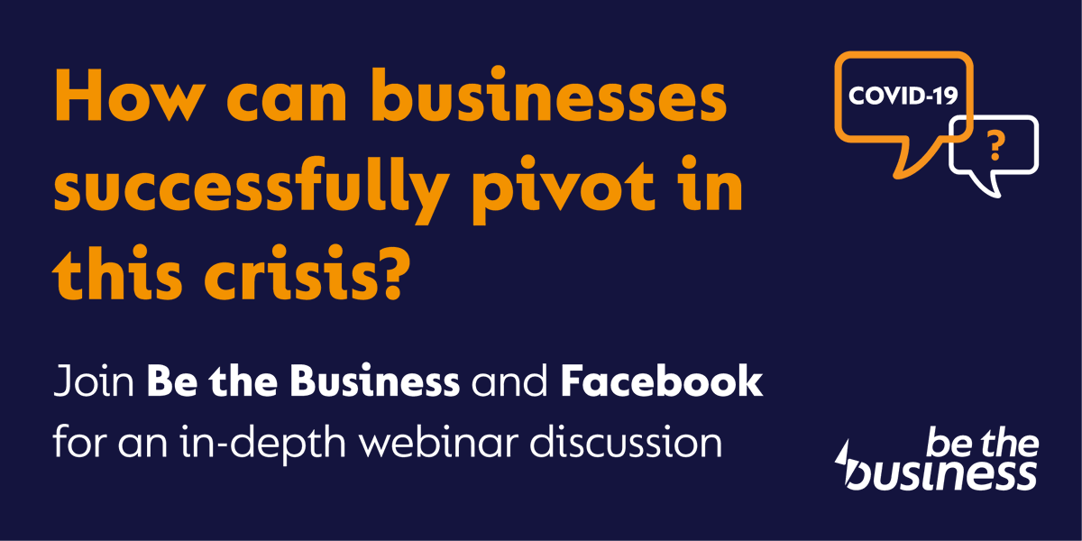 Join @Facebook and Be the Business, today at 12pm for an in-depth session with practical advice and resources that will help you #pivot and future proof your business for years to come. 
Register here: bit.ly/fbwebex1 
#bethebusiness #webinar