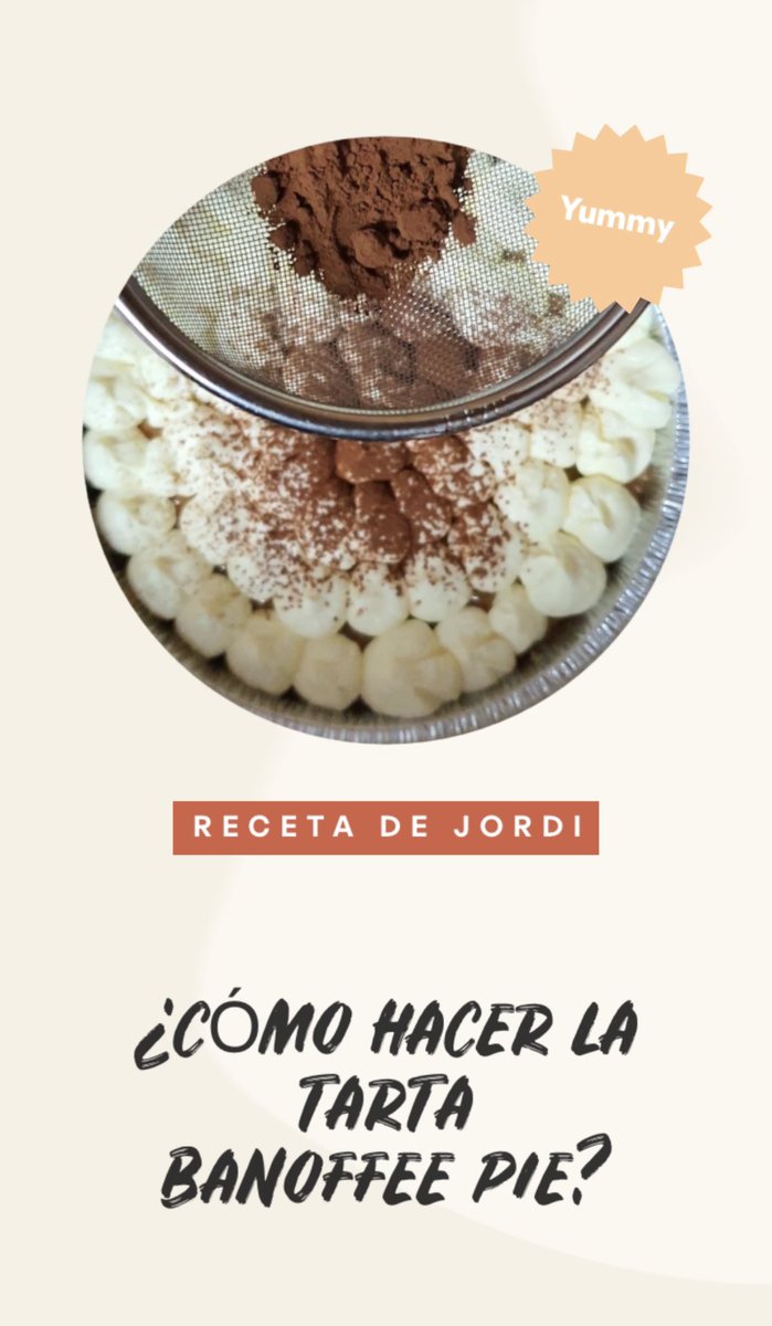 GrupTravi's tweet photo. Hoy el chef Jordi Anglí os trae esta deliciosa tarta fría hecha a base de galleta, plátano, dulce de leche y mascarpone, lo que comúnmente se llama Banoffee Pie. 
¡Apuntarla bien porque os va a gustar tanto que no pararéis de hacerla! 
#QuedateEnCasa #gruptravi https://t.co/U05DFazbPE