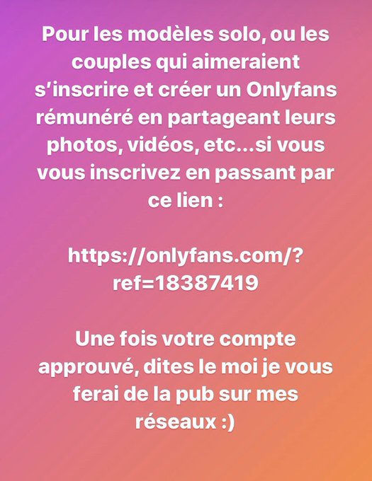 Le lien d&rsquo;inscription pour les mod&egrave;les, couple : https://t.co/OmY4YL8EDD   #onlyfans #onlyfansgirl https://t<a href="/tag/onlyfans"class="tags"><span>#onlyfans</span></a><a href="/tag/onlyfansgirl"class="tags"><span>#onlyfansgirl</span></a>