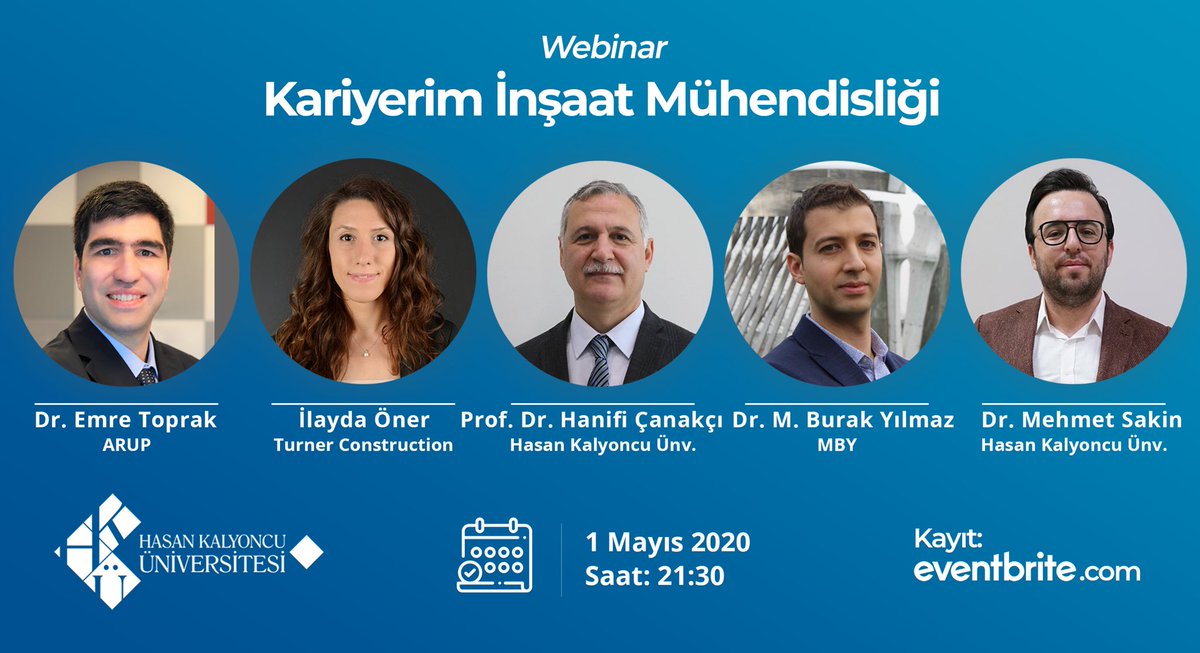 HKUEng's tweet photo. Webinar: Kariyerim İnşaat Mühendisliği 
Uluslararası üst düzey inşaat şirketlerinin yöneticileri ile inşaat mühendisliği öğrencileri bir araya geliyor. Kariyerin için bu etkinliğe sende katıl 🚀
Kayıt: https://t.co/F92ZTMeGRY https://t.co/sSf1Q2ADQx