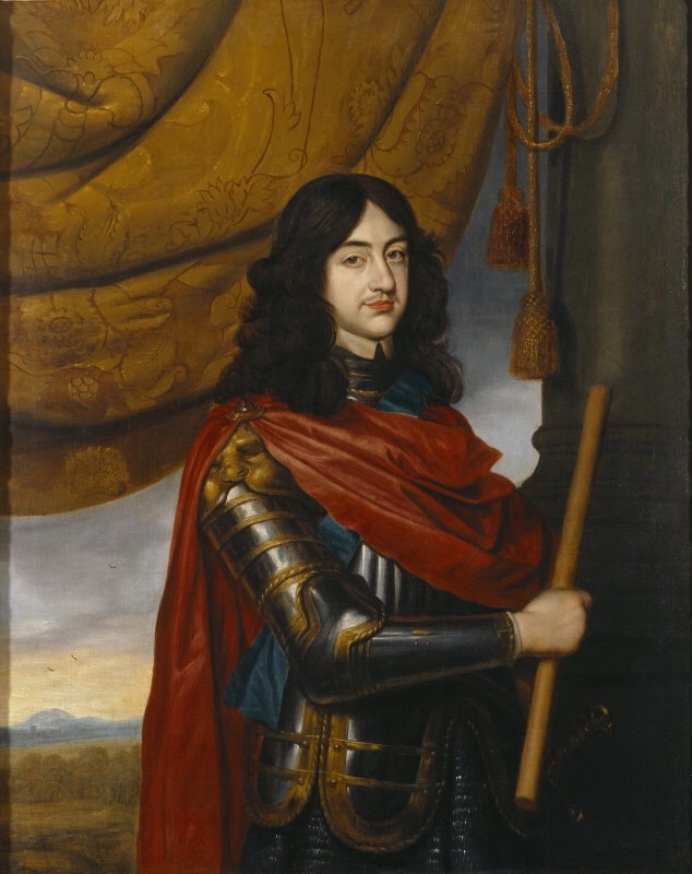  - KING CHARLES II1651. Had his black hair cut short & dressed in a green coat and grey breeches, with shoes that made his 'enormous' feet sore all over. Posing as Will Jones, servant to Jane Lane, a colonel's daughter, he escaped parliamentarian patrols and made it to France.