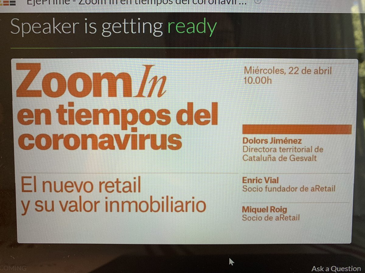 sandradaza_ds's tweet photo. Hablemos de #Retail Via @EjePrime y @Modaes con #Aretail y @Gesvalt https://t.co/FQ5ePQYjlp