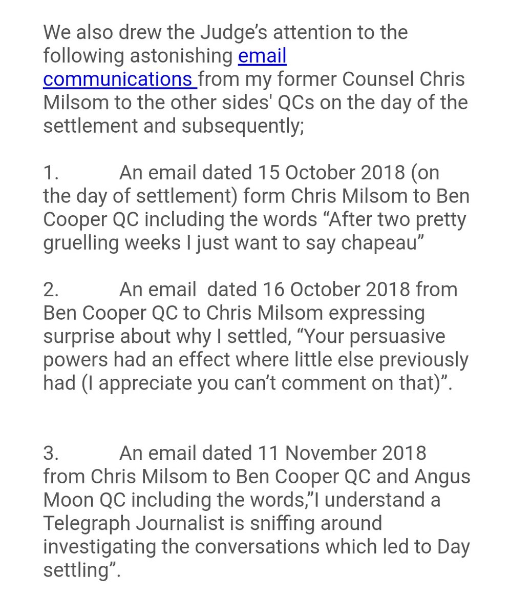 54kdoctors's tweet photo. @DrMQureshi @GoodLawProject @WomaninHavana @CloistersLaw @CloistersLaw an interesting approach to NHS whistleblowing

Initiating settlement off instruction 

Once the client &amp; instructing solicitor have been threatened for costs and after a forced statement saying NHS acted in good faith;

A little note to the NHS QC to say "Chapeau" https://t.co/61kPp847PL