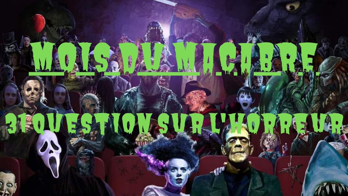 MisterCulte's tweet photo. Après mes confrères @AzzTheMad @laurafaitgenre je m'essaye au jeu du #Monthofmacabre!!! 31 Questions sur le cinéma d'horreur!!! Bonne vidéo les amis 😉 Like et RT un max 😀 #HorrorMovies
https://t.co/UD40lt96aq https://t.co/XacLz9qhsU