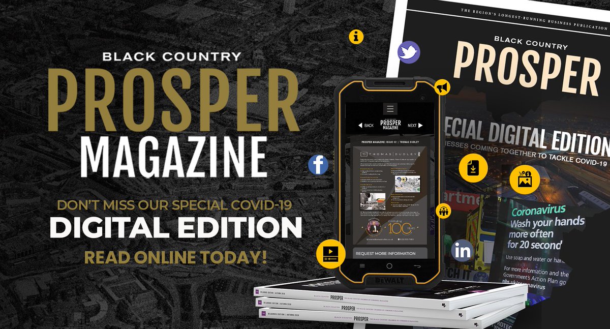 BlackCountryBF's tweet photo. π’ @BCCCmembers *brand new* PROSPER Magazine is LIVE
The new online-only series will be published regularly and showcase how the business community is coming together to tackle #COVID19
Start reading now: https://t.co/7jD6CzOyKx #PROSPERmagazine #Business #Blkcountryhour https://t.co/A4ysjthOAJ