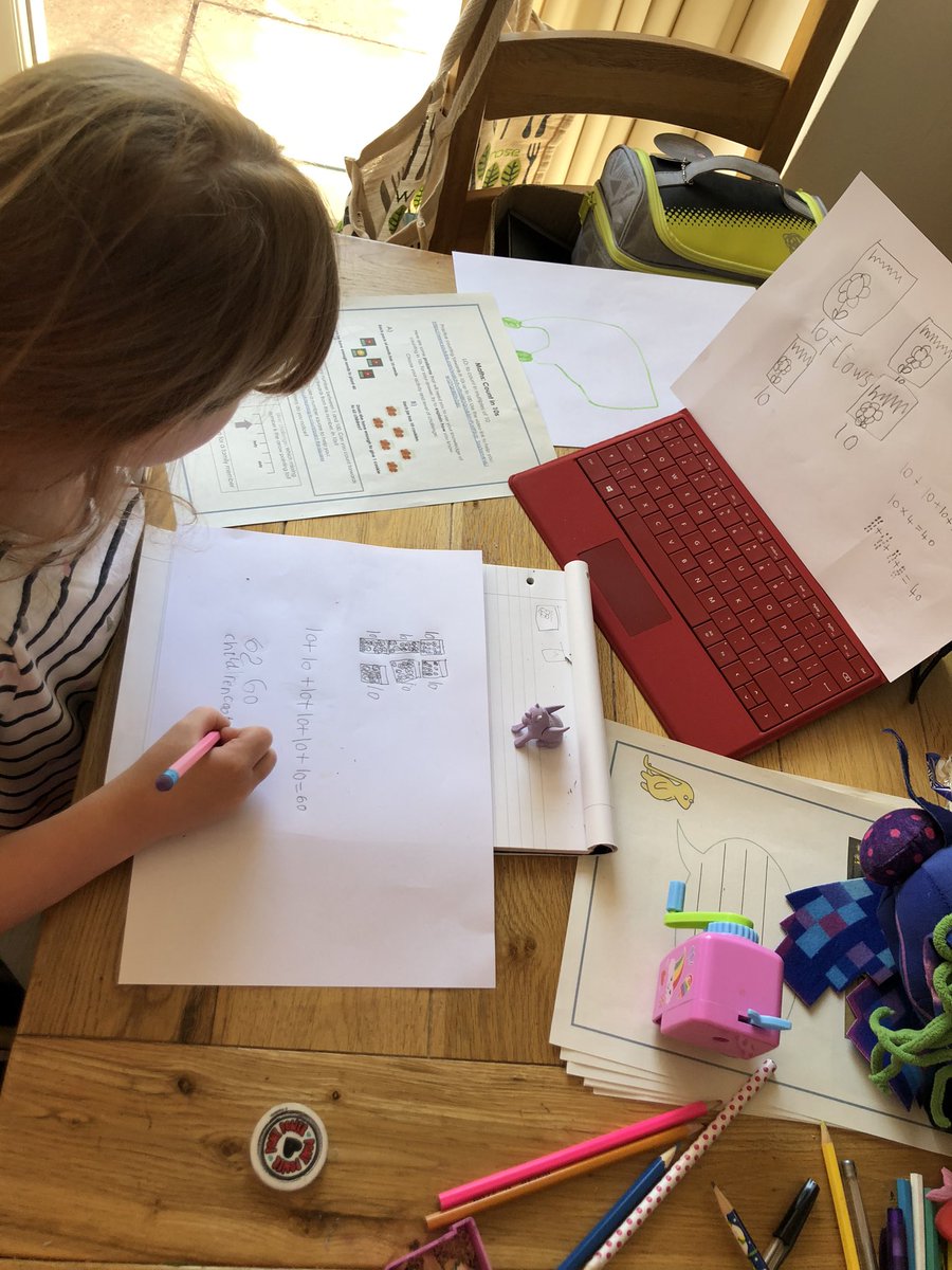 corbs85's tweet image. Olivia and I have had a successful morning of activities and playing. #pewithjoewicks 
Maths counting in 10s &amp;amp; beegu questions. @CHPSYR1 @robert_heritage #chpsfromhome