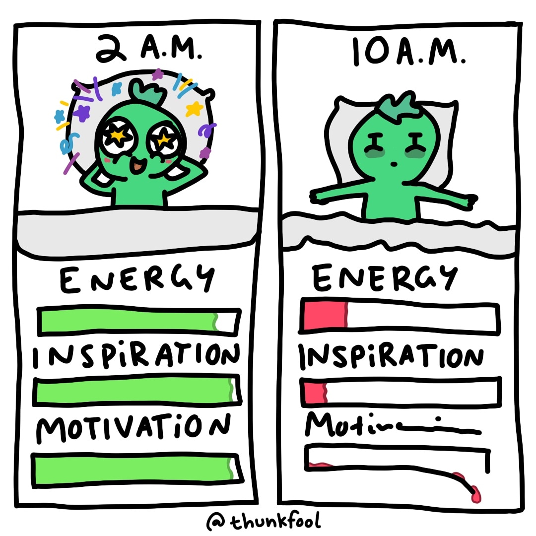 thunkfool's tweet photo. night owl energy #comics https://t.co/S8sBnsyPNq
