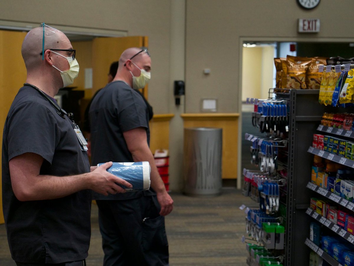 We transformed one of our meeting rooms into the first-ever <a href="/7eleven/">7-ELEVEn</a> hospital pop-up store on our Dallas campus. Our #HealthCareHeroes and patient families in the hospital can buy food &amp; essential items they need during this time. bit.ly/2wZ3ZHM  #ThankYouCareGivers