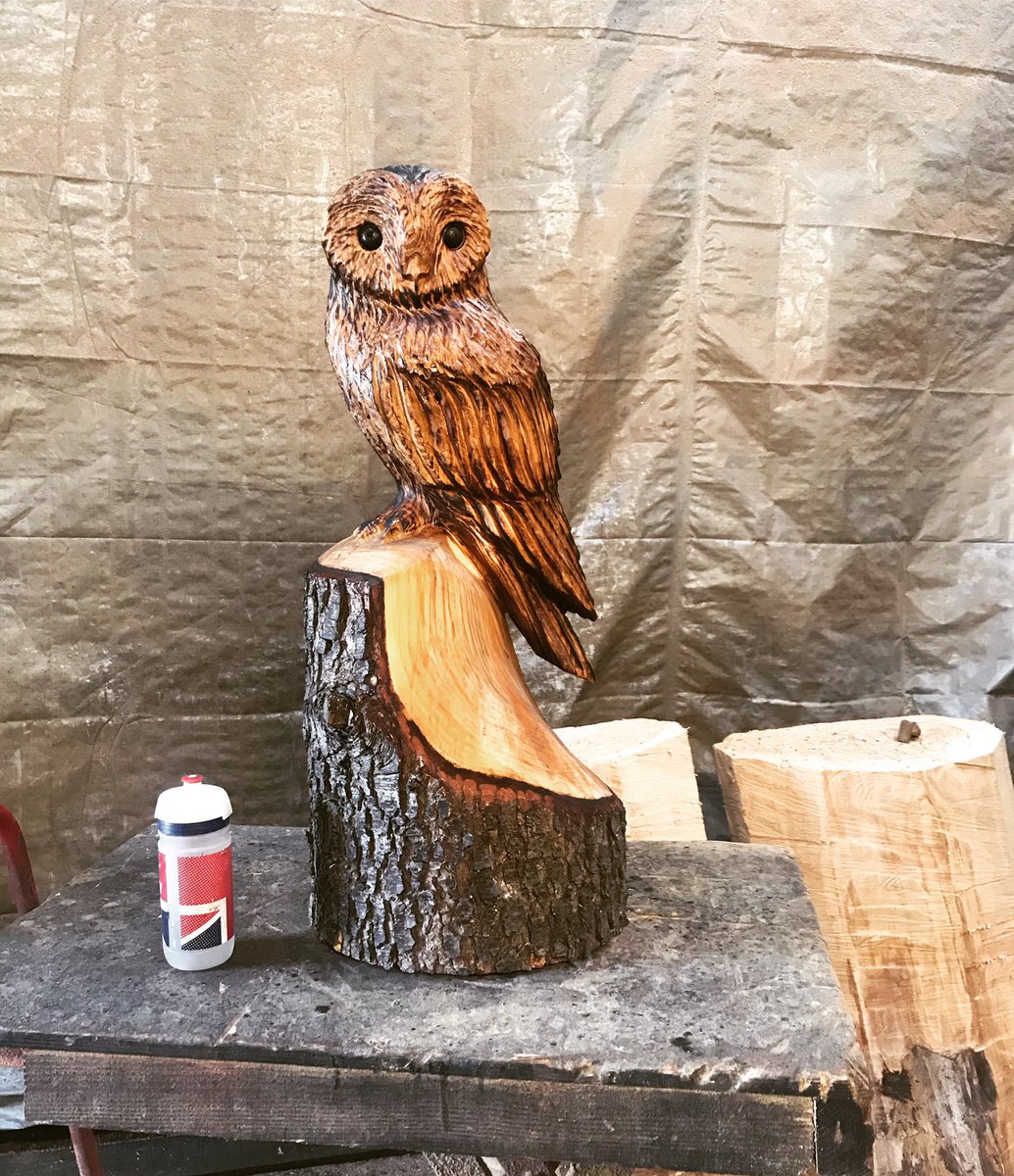 Remember the recent time lapse video ? This was the finished piece. I make loads of #owls. They are SO popular, but I can tell you something. I put LOVE into each one I make !!!! This one is Cedar and around 32” total height. #knutsford #cheshire
