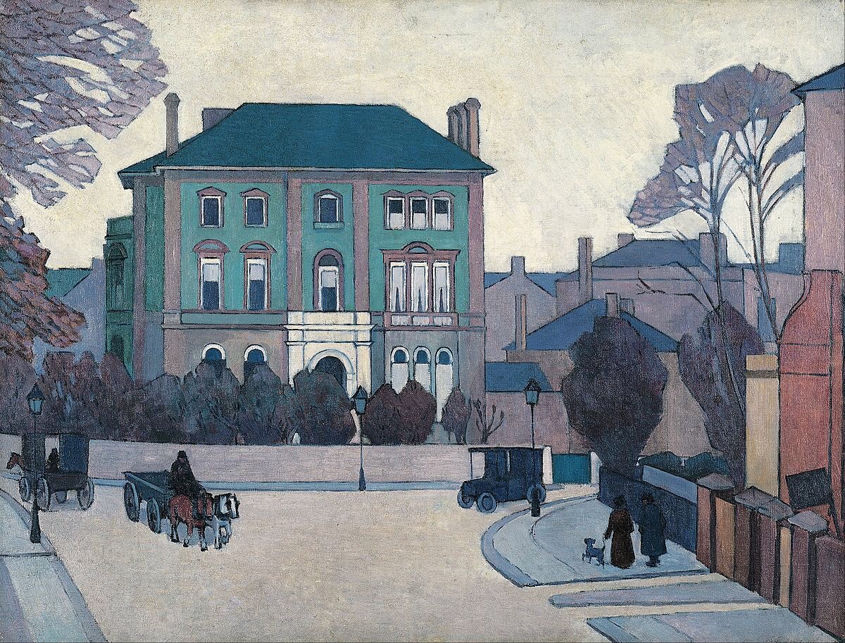ArtGuideAlex's tweet photo. The Green House, St John's Wood c1918 #RobertBevan https://t.co/hmyYYY3iRt