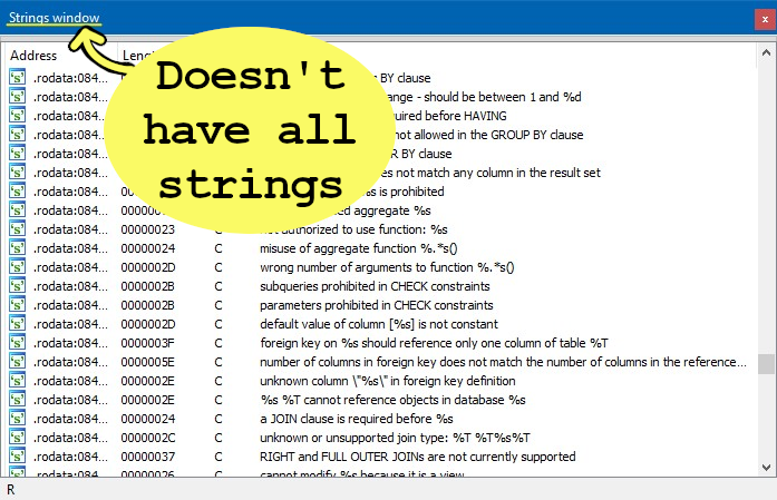 MavLevin's tweet photo. -Reversing Tip 22/30-
STRING HUNTING EDITION
strs help identify code functionality; how can we find a str seen in the GUI that isn’t in IDA’s strings window? a thread🧵
#binReversingTips / [1/5] >>> https://t.co/Tb7NFb31ch