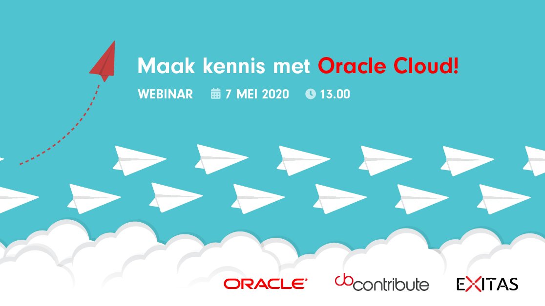 We kennen allemaal AWS en Azure, maar ken je ook de voordelen die Oracle Cloud biedt? 🧐 Tijd om deze ☁ eens onder de loep te nemen samen met onze collega's bij <a href="/ContributeInfo/">Contribute</a>. 

Schrijf je hier in: eventbrite.be/e/registratie-…