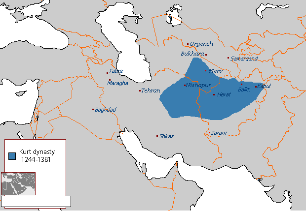 Timur first set his sights on the Kartids. This dynasty had ruled parts of Khorasan for +130 years, astutely surviving the Mongols, navigating between the Ilkhans and Chagataids. However the Kartid ruler during Timur’s time, Giyath ad-Din II, lacked his ancestors' ability fo/6