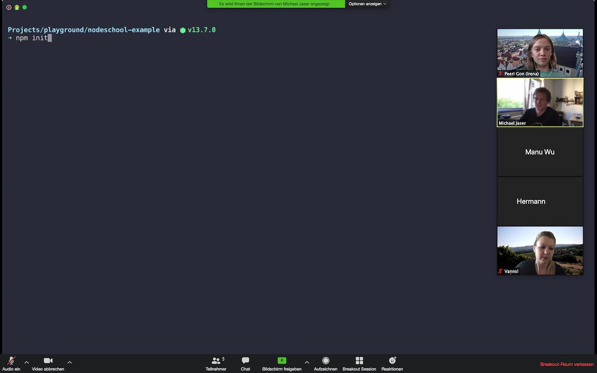 Nodeschool Augsburg tweet media