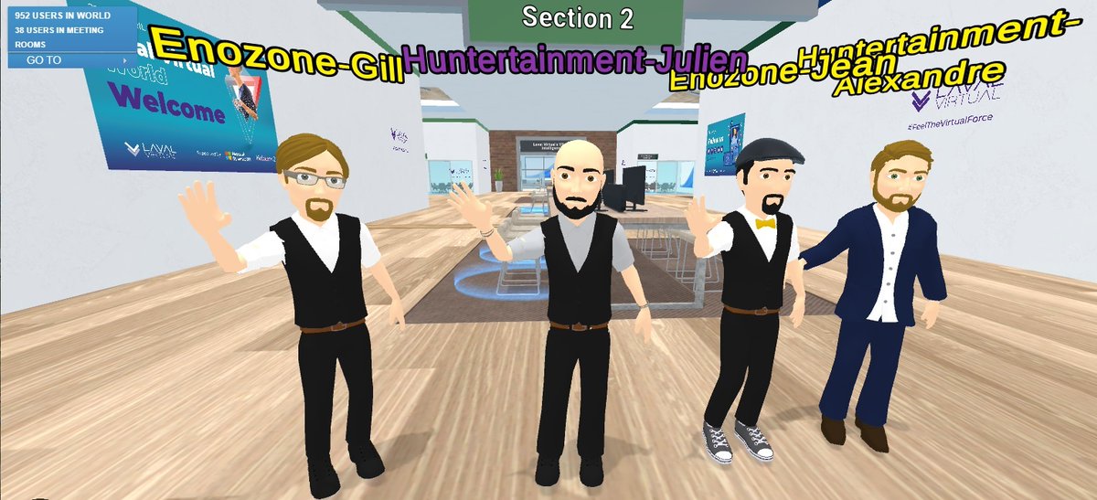 Le #LavalVirtualWorld est enfin ouvert ! <a href="/Enozone3D/">Enozone</a> et <a href="/Hunter_ARVR/">Huntertainment</a> vous y attendent pour discuter de vos projets #VR/#AR. RDV dans l'espace Meeting Room entre les salles 06 et 08 ✌️ <a href="/lavalvirtual/">Laval Virtual</a>