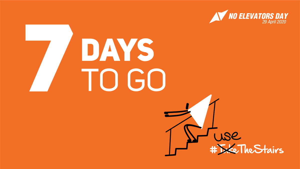 NowWeMove's tweet photo. #NoElevatorsDay is in 7 days! #UseTheStairs for exercise and MOVE towards a fitter you! 👍 #FindYourMove https://t.co/wWBvxj8Gl4