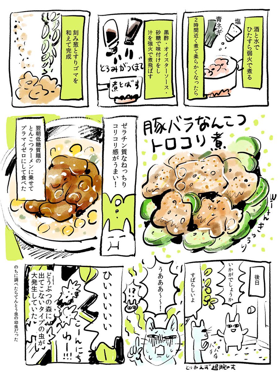 【スキマ飯のスキマ】
『じっくりコトコト豚バラ軟骨』

あつまれどうぶつの森と草むしりも豚バラ軟骨こりトロ煮の話。

#スキマ飯
#スキマ飯のスキマ 