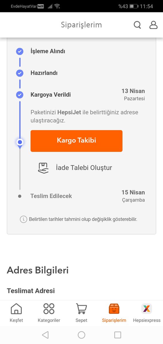_degirmenci's tweet photo. #hepsiburada #hepsjet siz nasıl bir dolandırıcısınız? 13 nisandan beri bi kargo anadolu yakasından avrupa yakasına gelemez mi? İletişim yok telefonlara cevap yok. Dalga geçiyosunuz bizle. @hepsiburada @HBAysenur @hepsijet https://t.co/69hDM1fr3Y