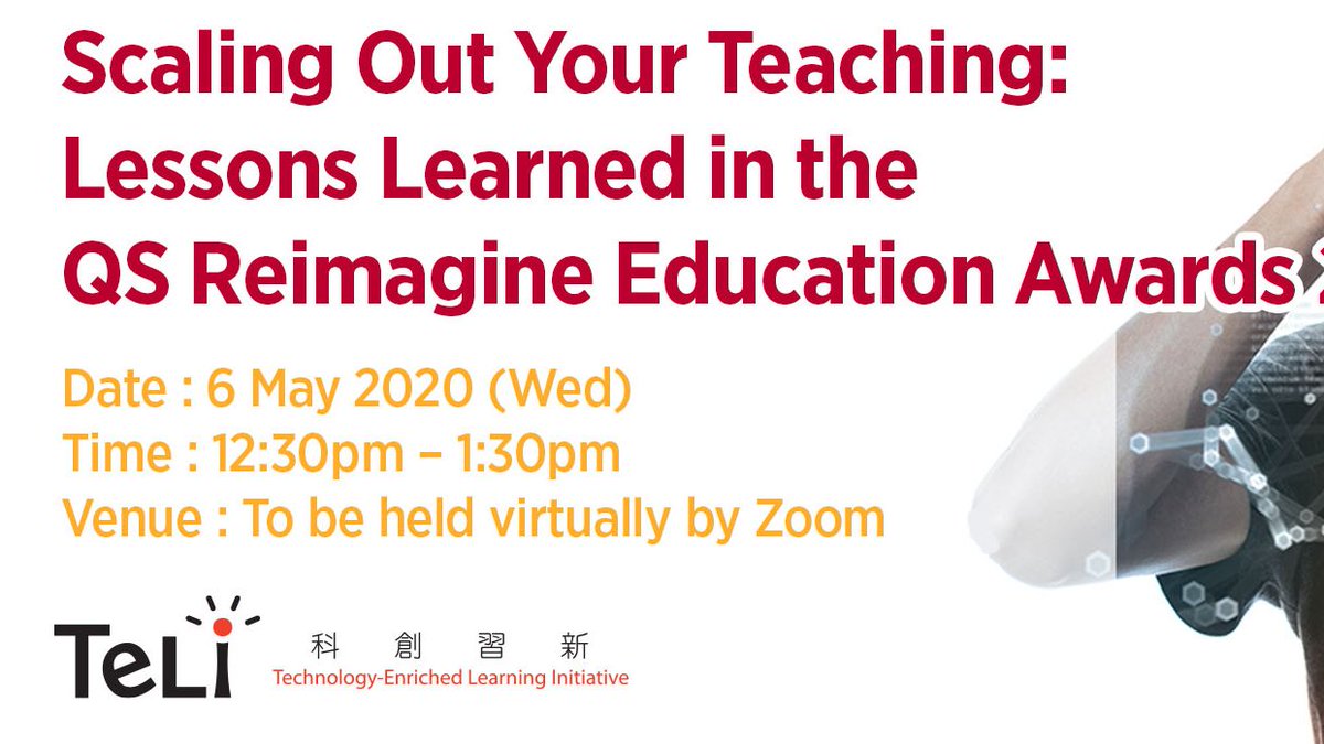 We’re organising a seminar on May 6 with colleagues sharing their QS Reimagine Education award-winning showcases and tips on applying for the <a href="/ReimagineHEdu/">Reimagine Education Awards & Conference</a> Awards 2020. It’ll be held virtually on Zoom from 12:30-1:30pm(HKT). Register now! hku.to/May6QS