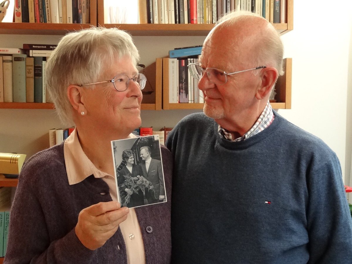 Wolfdieter and Renate Sternheimer, the lovers separated by the wall. Spent a very emotional morning with them hearing their story. Wolfdieter came to London for the launch. People were blown away by his story.