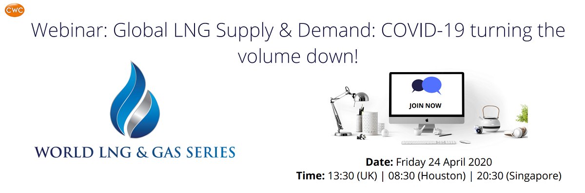 Worldlngevent's tweet image. Don't miss this timely webinar on #LNG Supply &amp;amp; Demand this Friday. With Participation from Pat Roberts and industry expert Andy Flower. Register here bit.ly/2VpOWQK