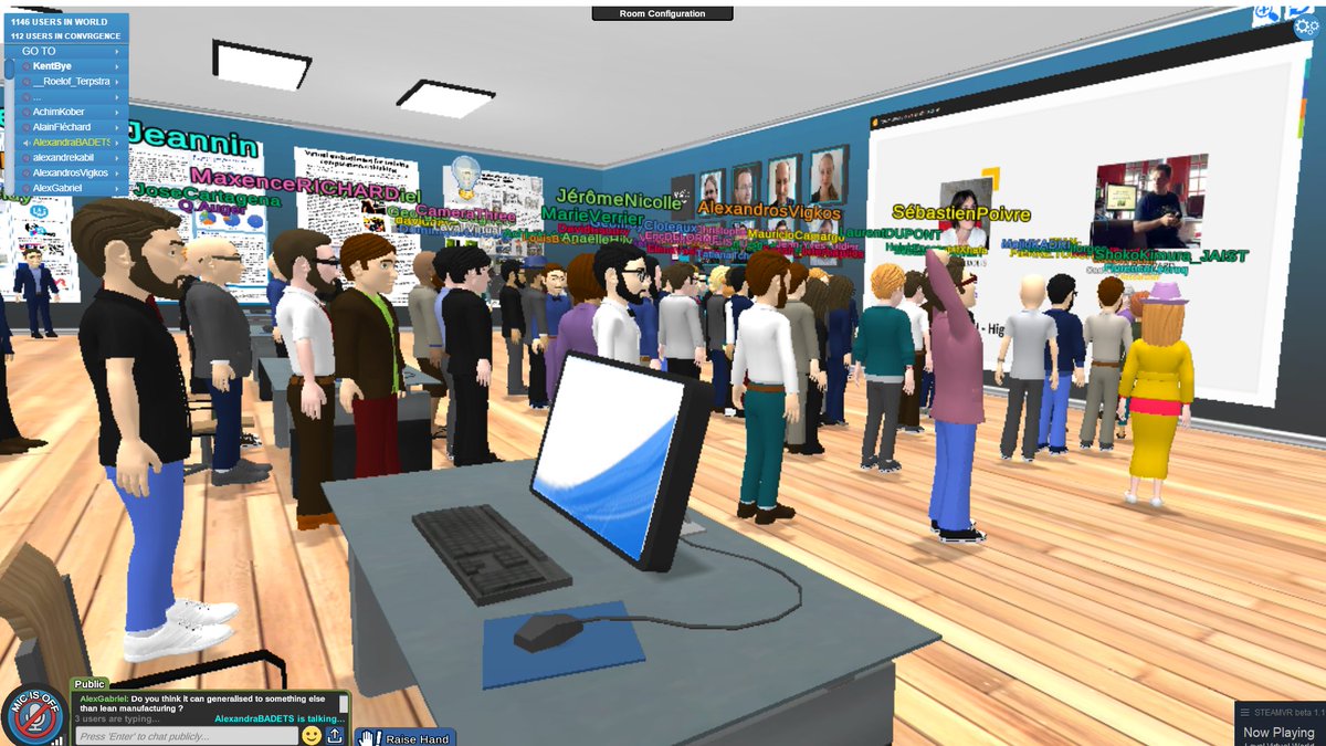 1/ THREAD @lavalvirtual conference has started in virtual reality. Thousands of users in VR using the  @VirBELA1 platform. They've had an overwhelming response & most of the rooms are too small & it's difficult to see the slides.Buzzing!  #LavalVirtualWorld https://www.laval-virtual.com/ 