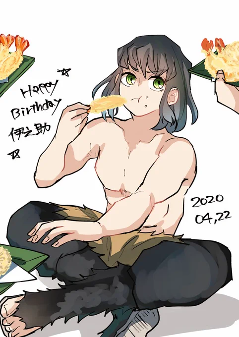 伊之助誕生日おめでとう～～??#嘴平伊之助誕生祭2020 