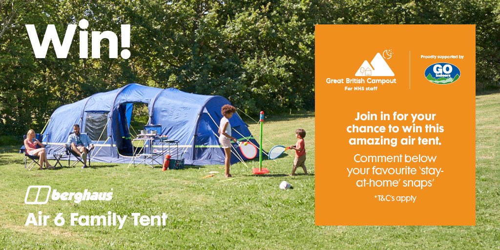 WIN | BERGHAUS AIR 6

How to enter: 

👉 Upload a ‘Stay at home’ snap; via Facebook, Instagram or Twitter. Only ONE will be counted as entry, per person.

👉 Use both hashtags #greatbritishcampout and #GOindoors when posting the photo

👉 FULL T + C'S | bit.ly/3cHLl6t