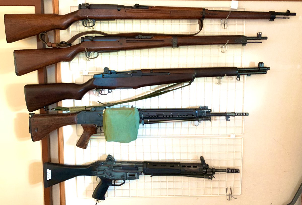 ばんちゃ V Twitter ののさん Nonotac1 から来ました 我が国で使用された されている 小銃が基本メインです Ktw 三八式歩兵銃 タナカ 九九式短小銃 マルシン M1小銃 S T 64式小銃 Tm 89式小銃 Gbb 土浦の某所みたいでしょ 愛銃を晒して4人指名するリレー