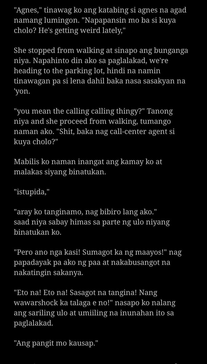 WattpadPHP's tweet image. Title: Behind those city lights
Author: Talasarili
Link: my.w.tt/bDtkvvzOS5
— 🌺