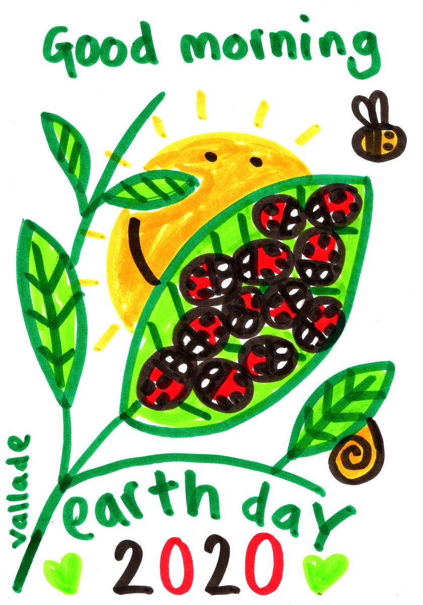 davidvallade's tweet photo. Inspired listening @ZoeTheBall @thebodycoach starting my day on a good foot. Today #EarthDay2020 draw something and make a poster inspired by the nature. I have gone with the collective noun of 'a loveliness of Ladybirds' #daviddraws #EarthDay #nature #kidsactive #staysafe https://t.co/dKRtlFCSk2
