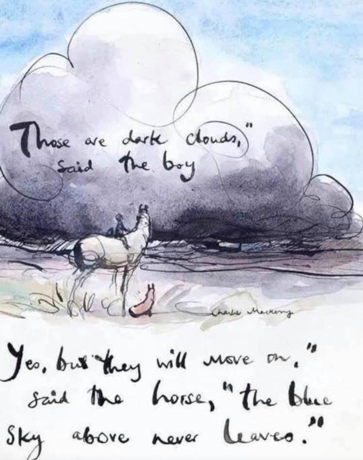 3) I need to time to form my opinion on something. I come up with my best critical thinking and most articulate thoughts when I’ve given something the time and space. I’m clearer now than I ever was.4) The realisation that no matter how cloudy the sky, the blue sky remains 3/n