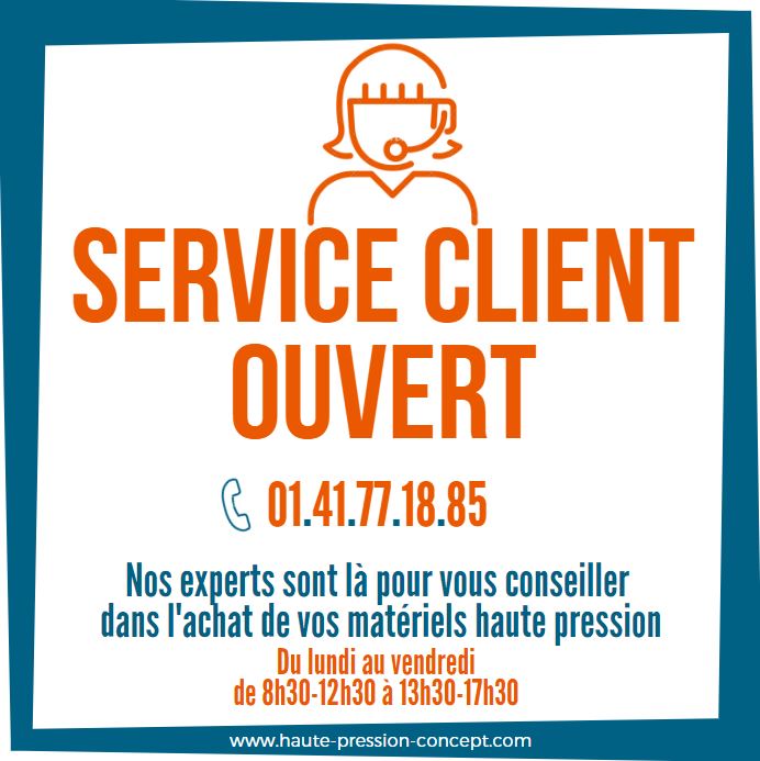 HPConcept_'s tweet photo. #Covid19 Malgré la situation, notre service client reste ouvert du lundi au vendredi pour vous accompagner et vous conseiller dans le choix de vos matériels haute pression. N'hésitez pas à nous contacter au 01 41 77 18 85, à bientôt sur https://t.co/k78BdD6WR8 https://t.co/tyrrU6IJK8