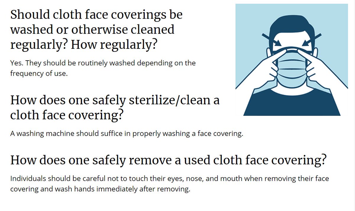 greaterheights_'s tweet image. #Thread2 The virus can remain on surfaces (outer surface of a mask) and since Homemade mask isn't regulated, it is fair to educate people in making and wearing them; how to handle it, how to make good ones and how to reuse or dispose of.

The images below would help (c)CDC