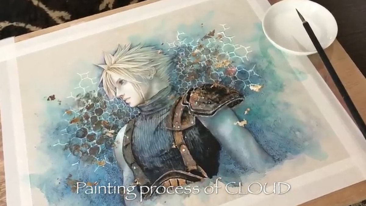 Ff7r クラウドを日本画家が本気で描いた動画と作品がめちゃくちゃ凄い 大胆かつ繊細な手法は絵描きさんも目からウロコ Togetter Ff7r クラウドを日本画家が本気で描いた動画と作品がめちゃくちゃ凄い 大胆かつ繊細な手法は絵描きさんも目からウロコ Togetter