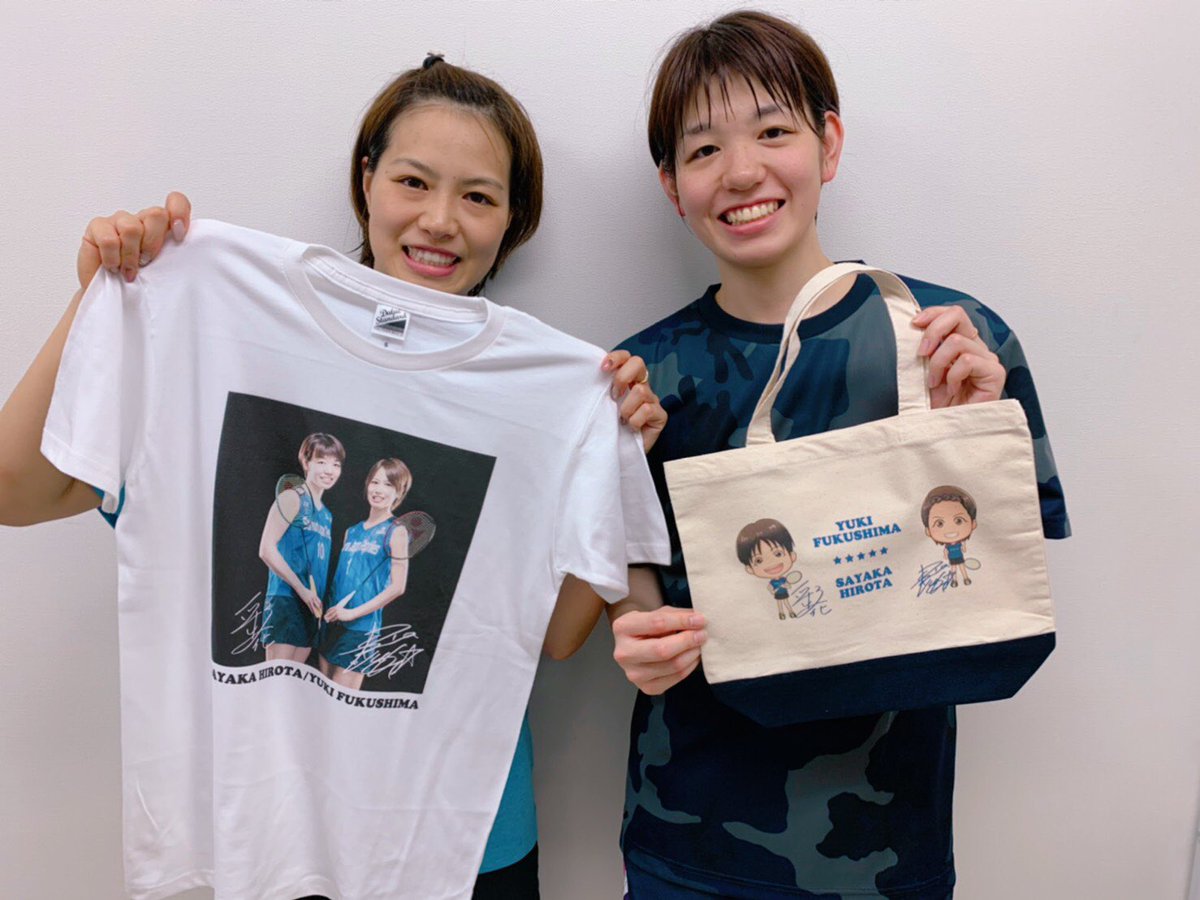 shop_chloe's tweet photo. 上野マルイがコロナウィルス緊急事態宣言による休業要請により臨時休業となっている為、現地限定のフクヒロペアグッズ（Tシャツ&amp;トートバッグ）を、数量限定にて入荷いたしました👕🛍

ご注文は↓↓
https://t.co/sSzFFNGZzt

#上野マルイ限定
#フクヒロペアグッズ
#バドミントンショップCHLOE https://t.co/HuYnpUHTlE