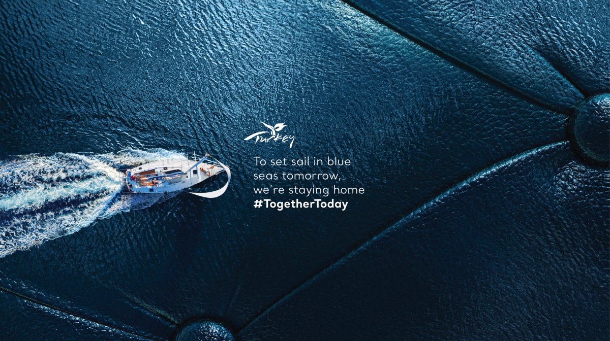Ogilvy İstanbul hazırladığı #TogetherToday başlıklı çalışmada, Türkiye'nin turistik destinasyonlarını evlerdeki detaylar ile birleştirerek "Yarın bu eşsiz manzaraların tadını çıkarabilmek için, bugün evde kal" mesajını veriyor.