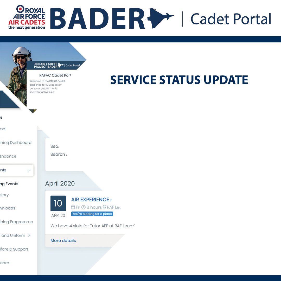 The disruption with Gov Notify has been resolved and normal service has resumed. This means that automated emails will send from the Bader applications (SMS, Cadet Portal etc).  We apologise for any disruption this caused. <a href="/BaderSupport/">BaderSupport</a> <a href="/ComdtAC/">Commandant RAF Air Cadets</a> <a href="/ACO_RCNORTH/">RC North - ACO</a>