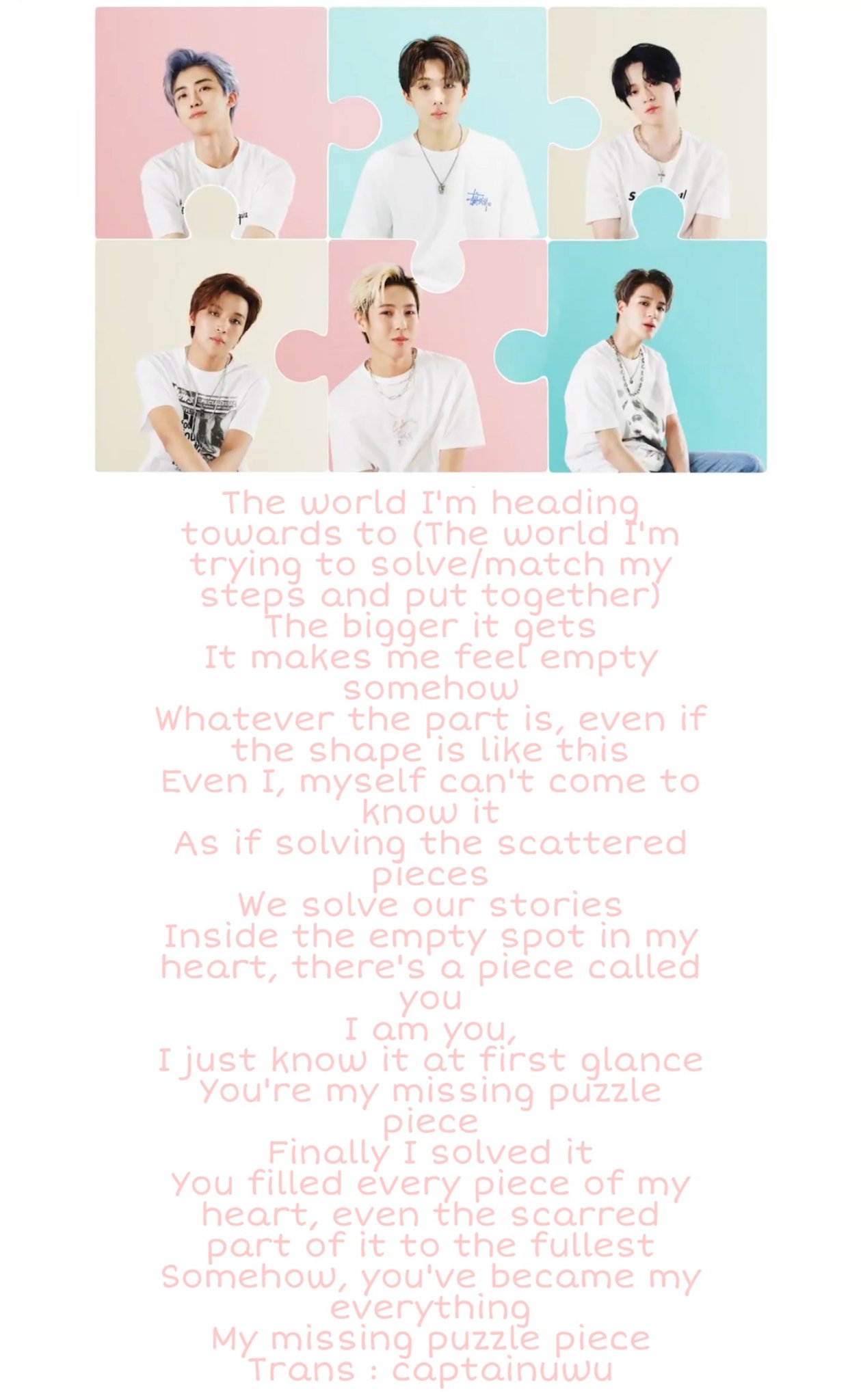 Dyva🌸 on X: 'Puzzle Piece' lyrics translation