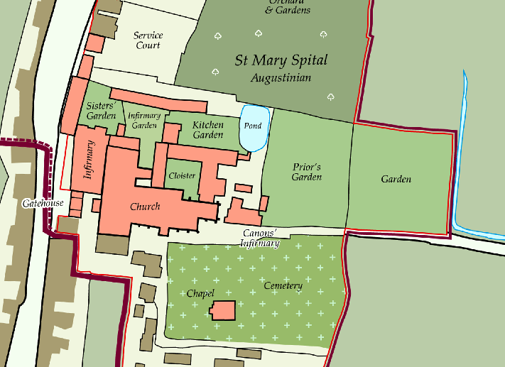 St Mary Spital, Austin Priory near Liverpool St., founded 1197. At £526 gross in 1535, it ranks 66th, just behind Rochester Cathedral! A hospital, and the 'spital from which Spitalfields gets its name. Block that replaced it now includes  @DennisSeversHse!