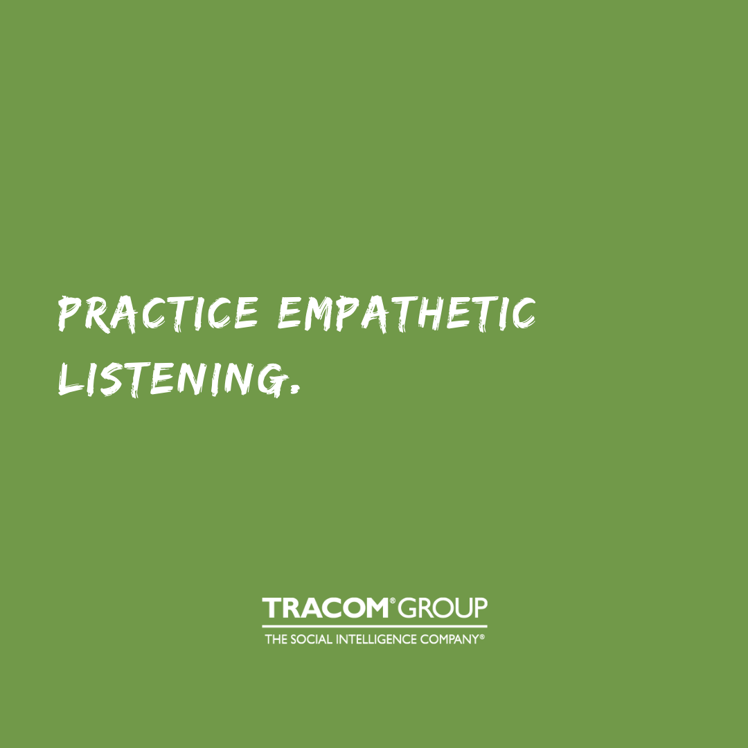 SOCIALSTYLE's tweet photo. Practice empathetic listening. Repeat back both the words and the feelings to ensure you understand others perspectives and to help them realize that you have heard them. #socialintelligence #emotionalintelligence #eqtip #eq https://t.co/emHhLIv6QB