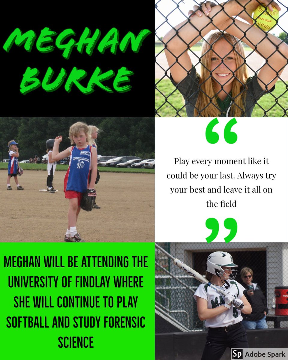 Virtual Senior Night Alert! Today we recognize senior Meghan Burke, who is member of the softball team. Meghan, we thank you for everything you have done for the Comets on and off the field and we can’t wait to see what the future holds! @Meghanbupke33 @SoftballMason