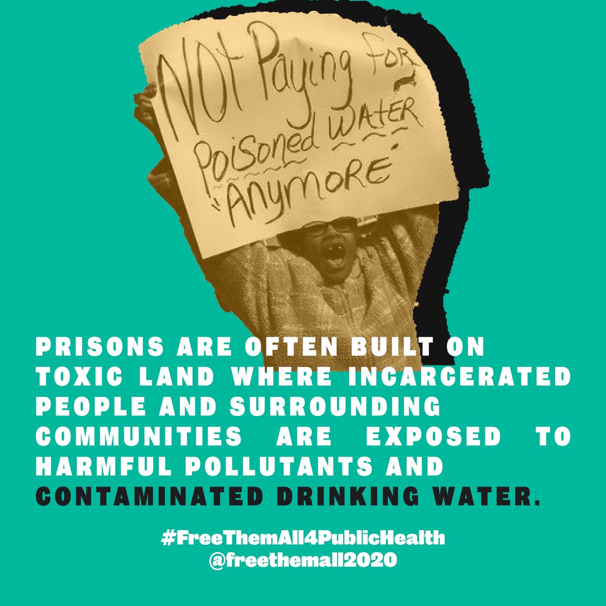 Prisons are often built on toxic land where incarcerated people and surrounding communities are exposed to harmful pollutants and contaminated drinking water.