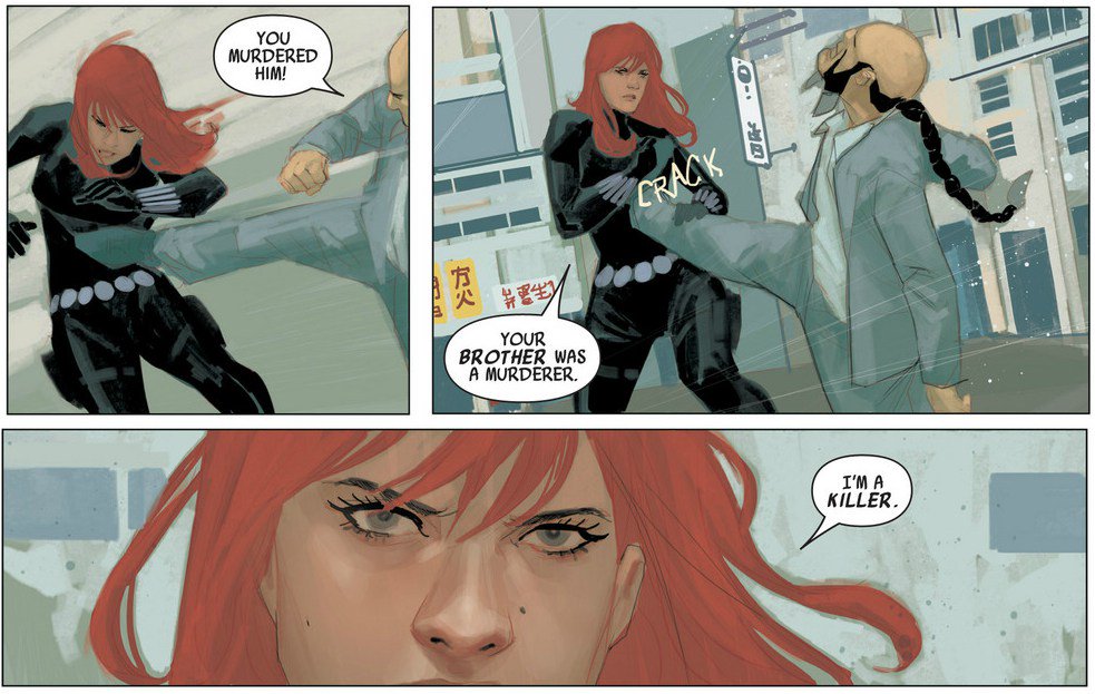 Black Widow never letting us forget she's been the MVP of the espionage 187 since '64.