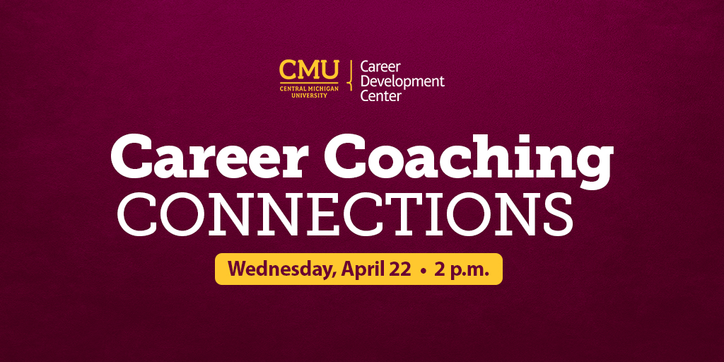TODAY at 2 PM
Join us on on <a href="/CMUniversity/">Central Michigan U.</a> Facebook Livestream to learn what you can do to prepare for your career through remote and online resources. #FireUpyourCareer