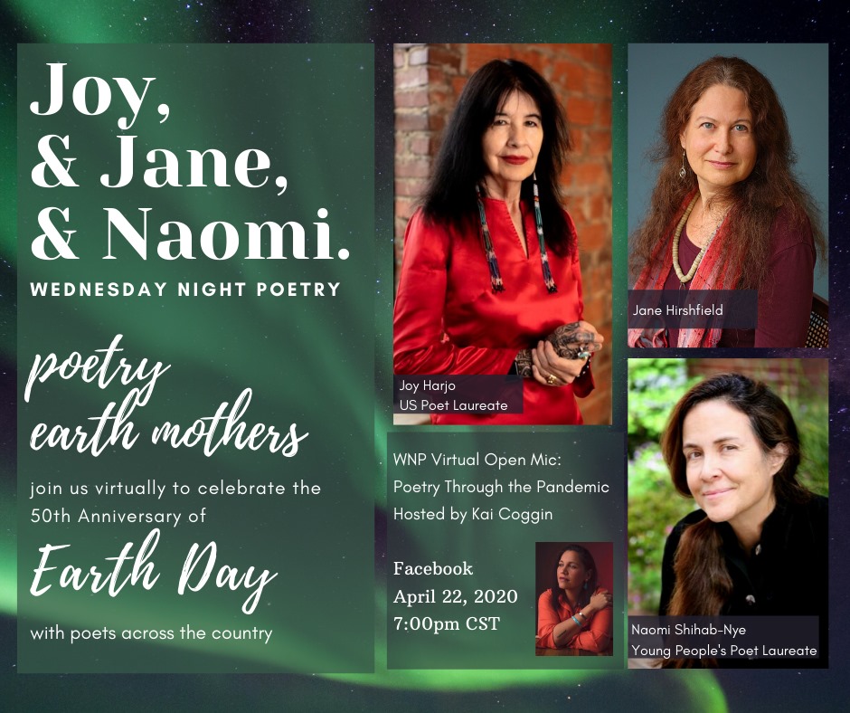 OfficialRAPADay's tweet photo. Thank you to host Kai Coggin for including me in this sacred gathering of voices for Earth Day, via the Wednesday Night Poetry series! So blessed by having featured poets Jane Hirshfield, Naomi Shihab Nye, and our current US Poet Laureate Joy Harjo!

https://t.co/RQUDcZk2bq https://t.co/N7JvfGXHSF