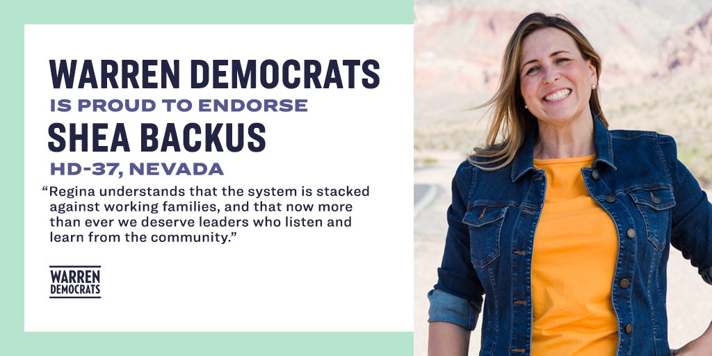 As a third-generation Nevadan, a small business owner and an attorney,  @SheaBackusEsq is a tireless advocate for Nevadan families—and she won’t back down. We’re proud to stand with her in the fight for the working families of Nevada.